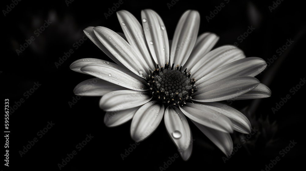 white daisy flower - by generative ai white daisy flower - by generative ai