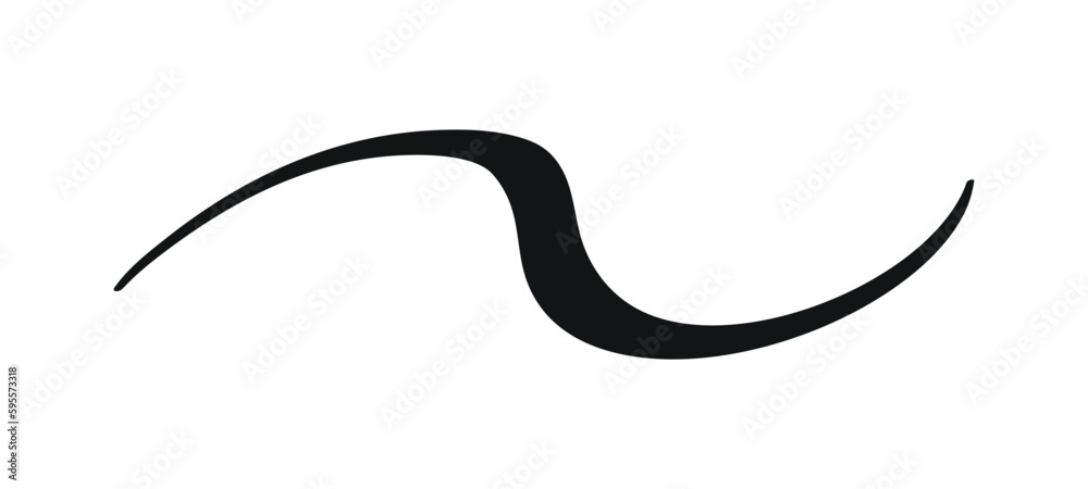 Swoosh, swash underline stroke set.Abstract wavy thin line. Squiggle elements. Vector isolated illustration Swoosh, swash underline stroke set.Abstract wavy thin line. Squiggle elements. Vector isolated illustration