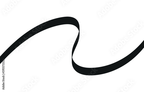 Swoosh, swash underline stroke set.Abstract wavy thin line. Squiggle elements. Vector isolated illustration