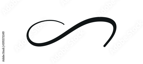 Swoosh, swash underline stroke set.Abstract wavy thin line. Squiggle elements. Vector isolated illustration