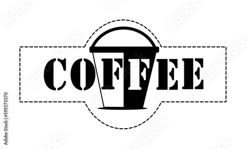 Logo for designing a coffee shop. coffee design and drink glasses.