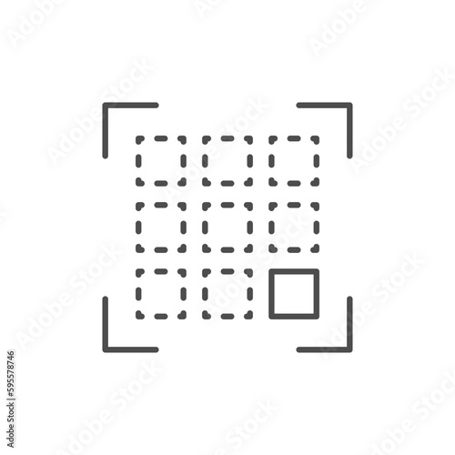 Bottom right alignment line icon