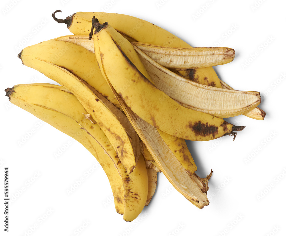 pile of banana peels, food waste used as natural fertilizer, kitchen