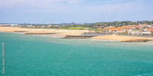 View of the Sables d'Or and Chambre d'Amour beaches in Anglet, France © JeanLuc Ichard