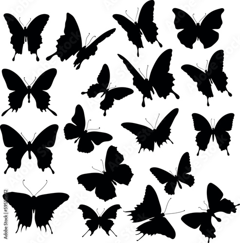 Butterfly Silhouette Set