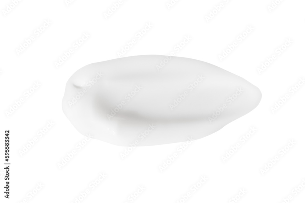 A smear of white cosmetic cream with no shadows and no background. PNG A smear of white cosmetic cream with no shadows and no background. PNG