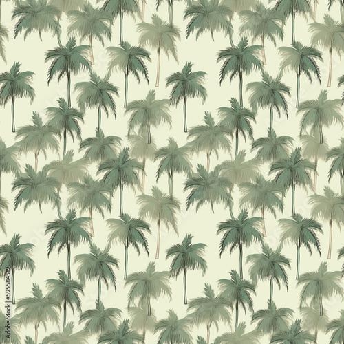 Seamless palm tree pattern  palms  trees  endless pattern