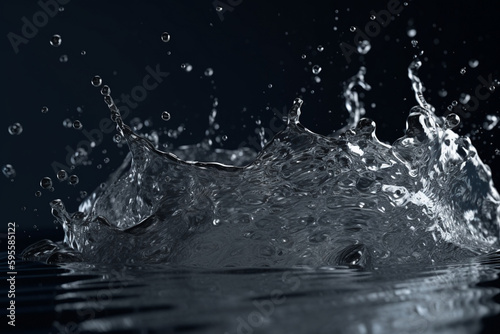 water splash background created using generative Al tools 