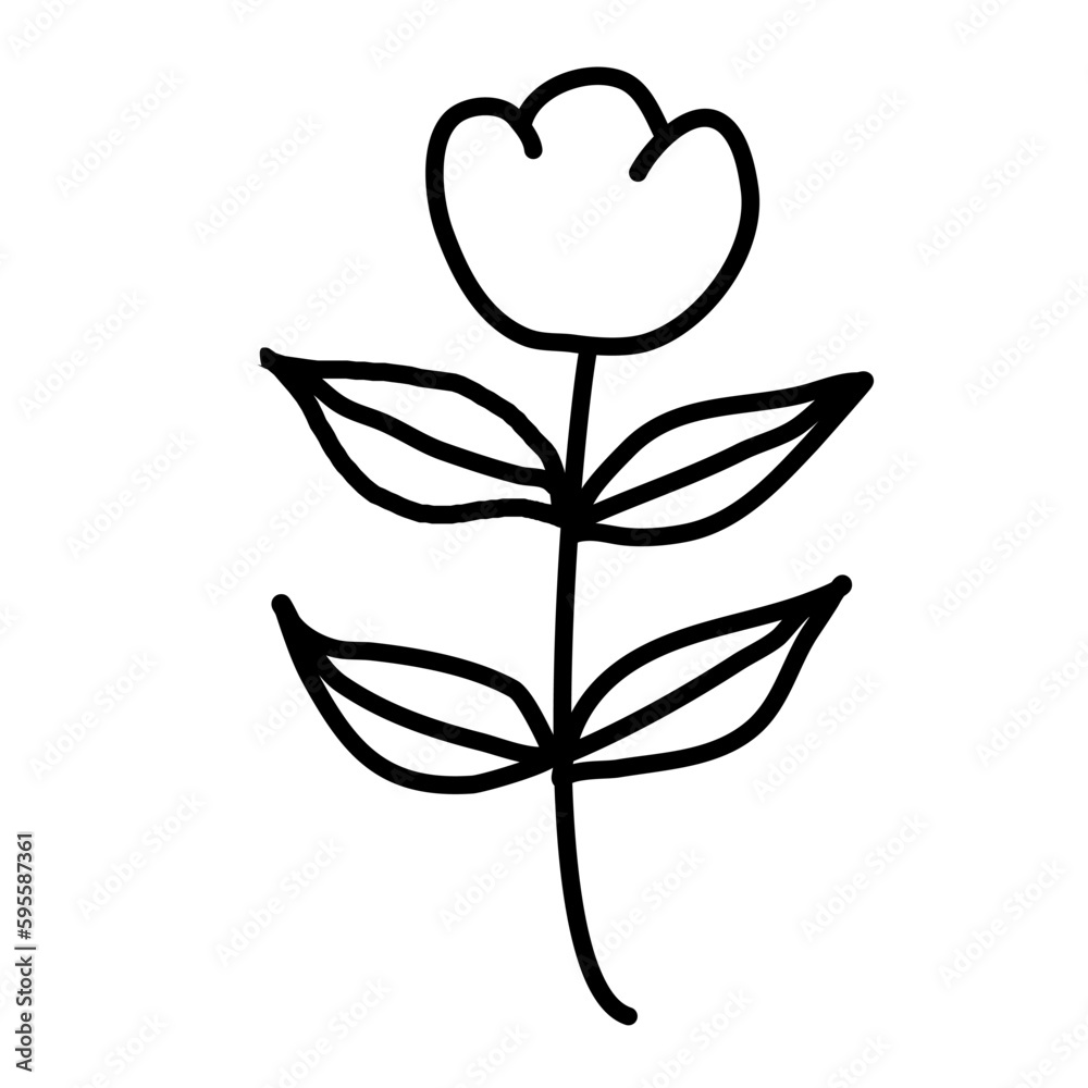 Aesthetic floral plant elements illustration template Aesthetic floral plant elements illustration template
