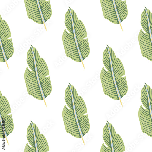 Tropical leaf seamless pattern. Exotic leaves background. Jungle plants endless wallpaper. Rainforest floral hawaiian backdrop.