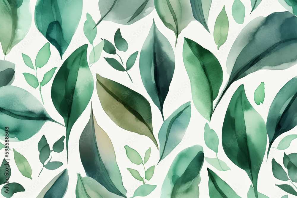 green flower in watercolor green flower in watercolor