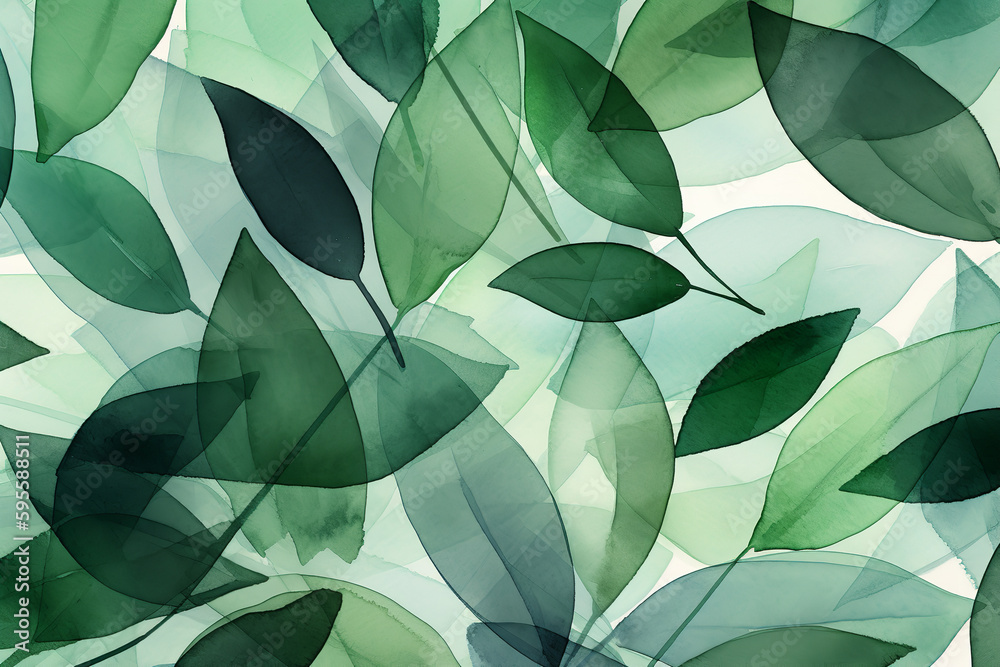 green flower in watercolor green flower in watercolor