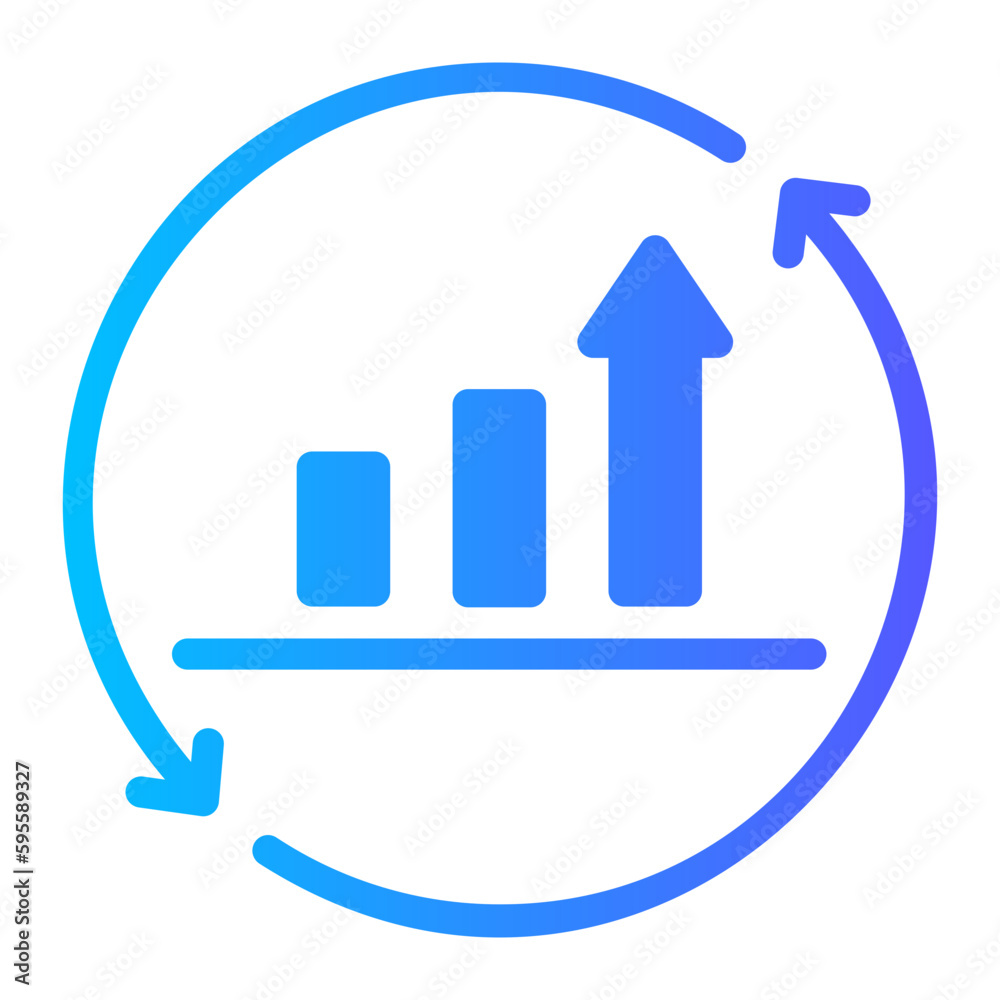 continuous improvement gradient icon continuous improvement gradient icon