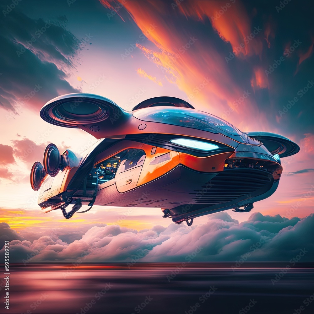 futuristic flying car futuristic flying car