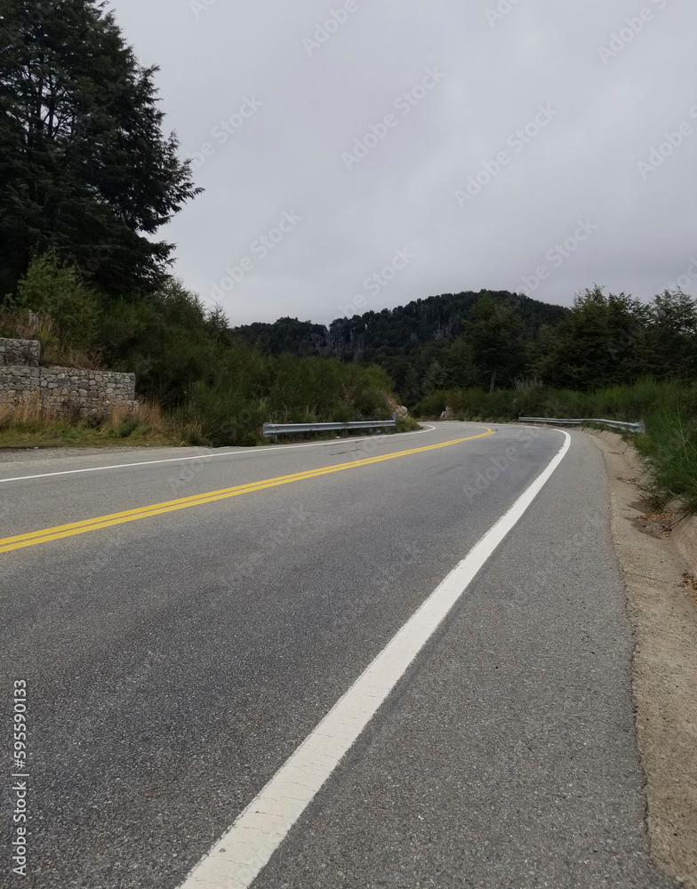 Fototapeta premium road in the mountains in Bariloche