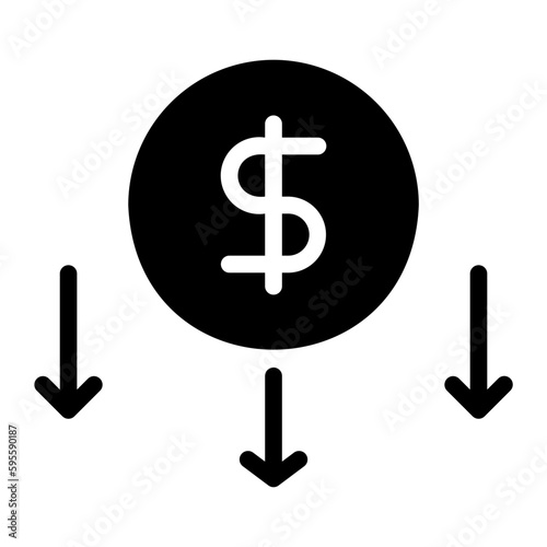 deflation glyph icon
