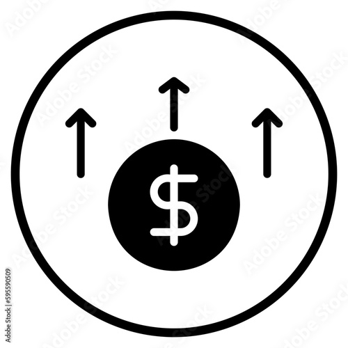 inflation glyph icon