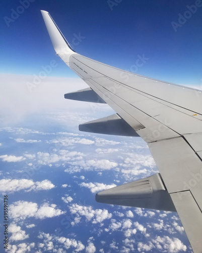 view of the sky from airplane window