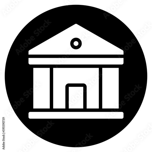 bank glyph icon