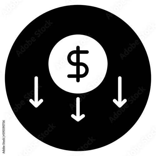 deflation glyph icon