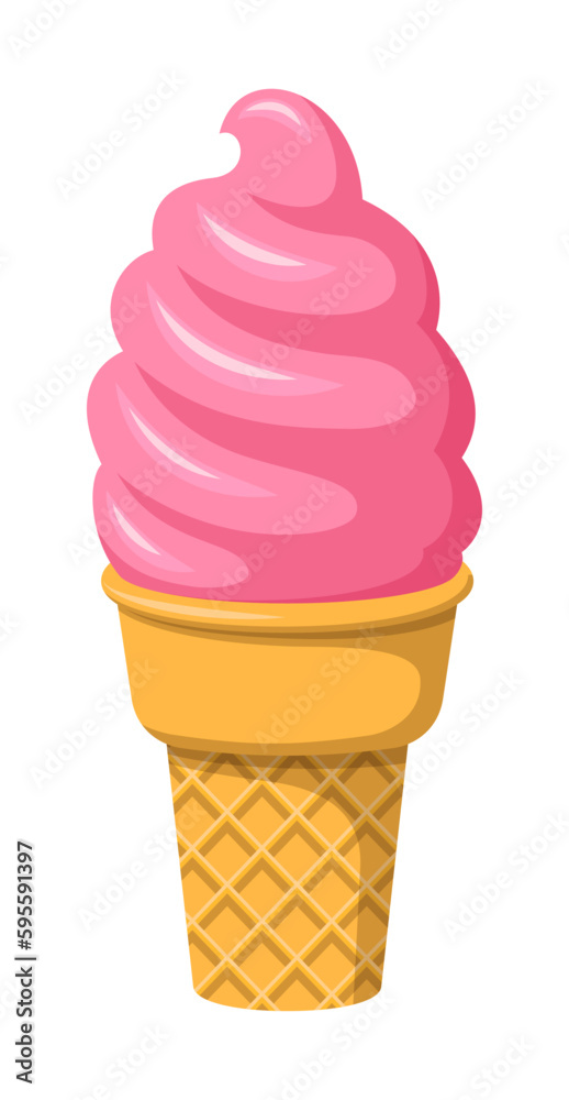 Vector ice cream isolated on white background Vector ice cream isolated on white background