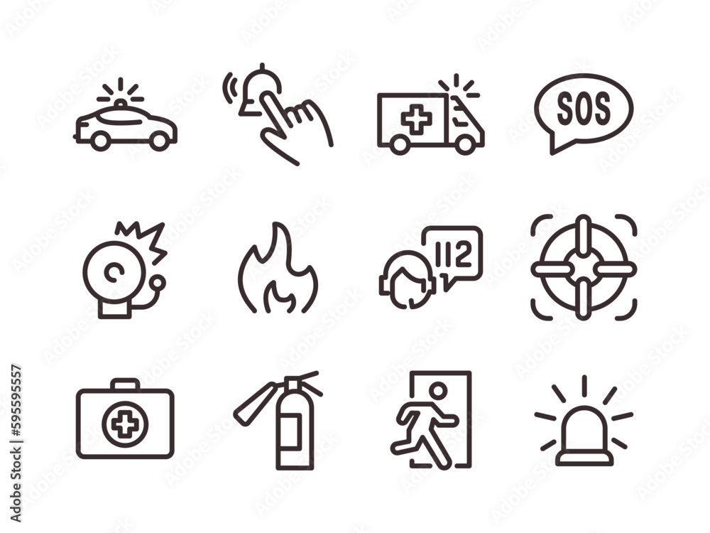 emergency, help, icon set emergency, help, icon set