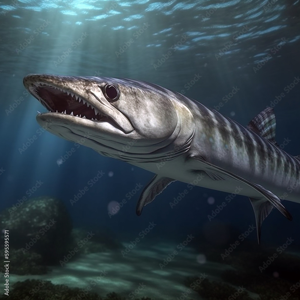 Naklejka premium The Barracuda - Generative AI