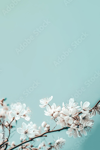 Floral pattern on turquoise background, card, invitation, writing room, wedding card, wedding invitation, RSVP