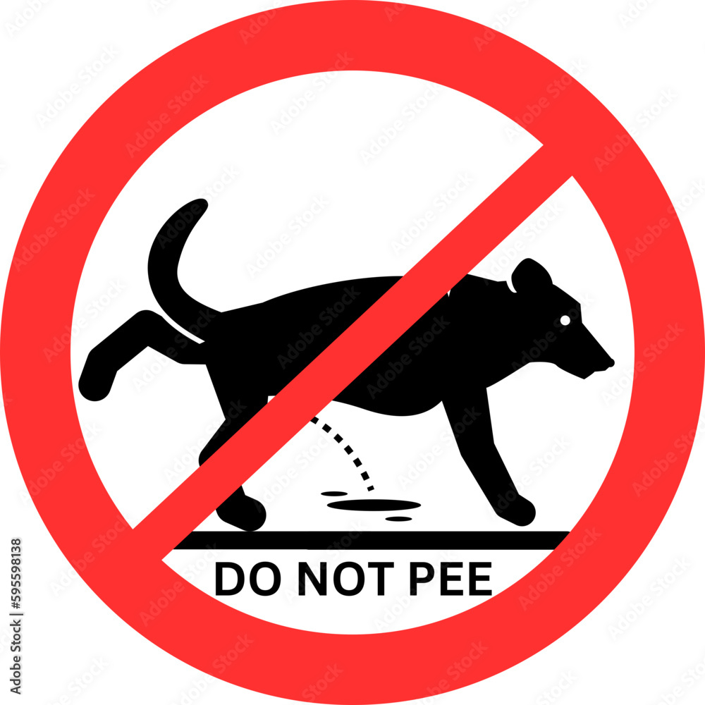 No dogs allowed No Dog Peeing Vector No dog pee sign logo Stock