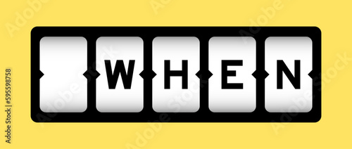 Black color in word when on slot banner with yellow color background