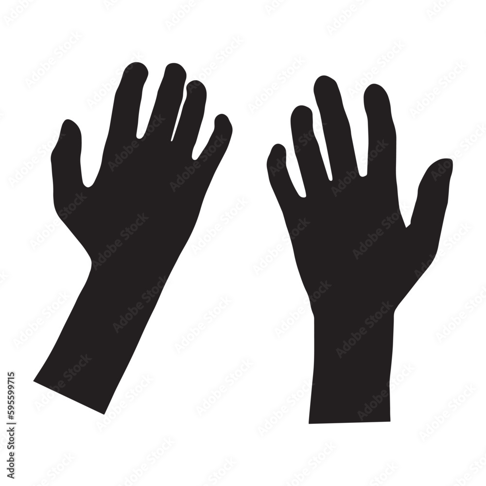 Praying silhouette hands vector illustration Praying silhouette hands vector illustration