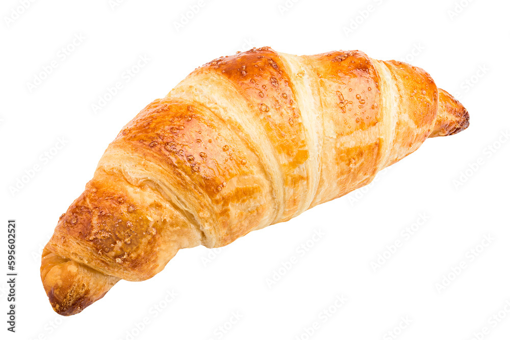 croissant, isolated on white background, full depth of field