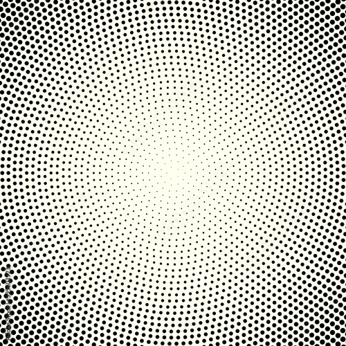 Fading pattern of dots in circular pattern