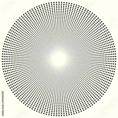 Full circle of circle shape fading pattern