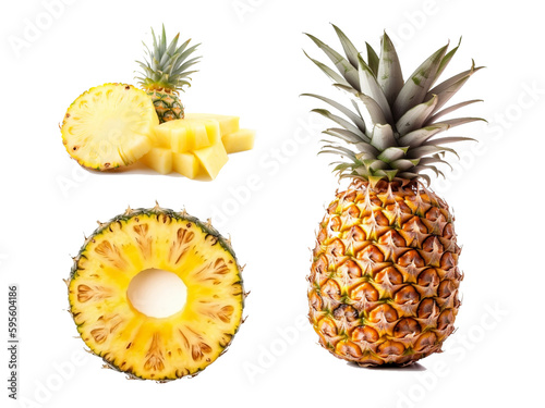 pineapple white background 