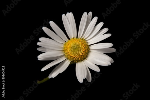 An isolated daisy on a transparent background. Generative AI