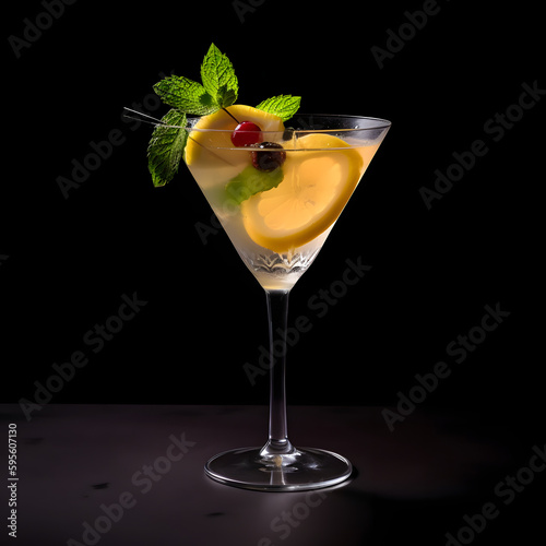 cocktail, généré par IA