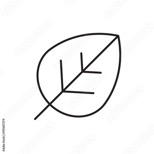 Leaf vector line icon. Leaf flat sign design. Leaf symbol isolated pictogram. UX UI icon of leave. Linear icon outline symbol