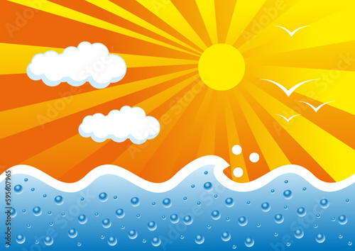 Sfondo estivo mare e sole