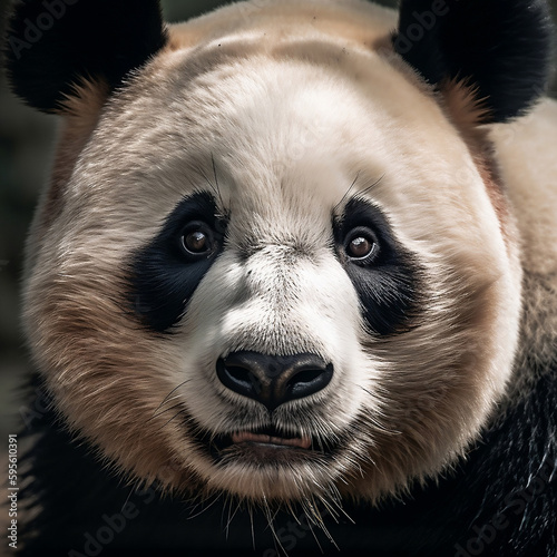 Panda closeup face. Generative AI. #5