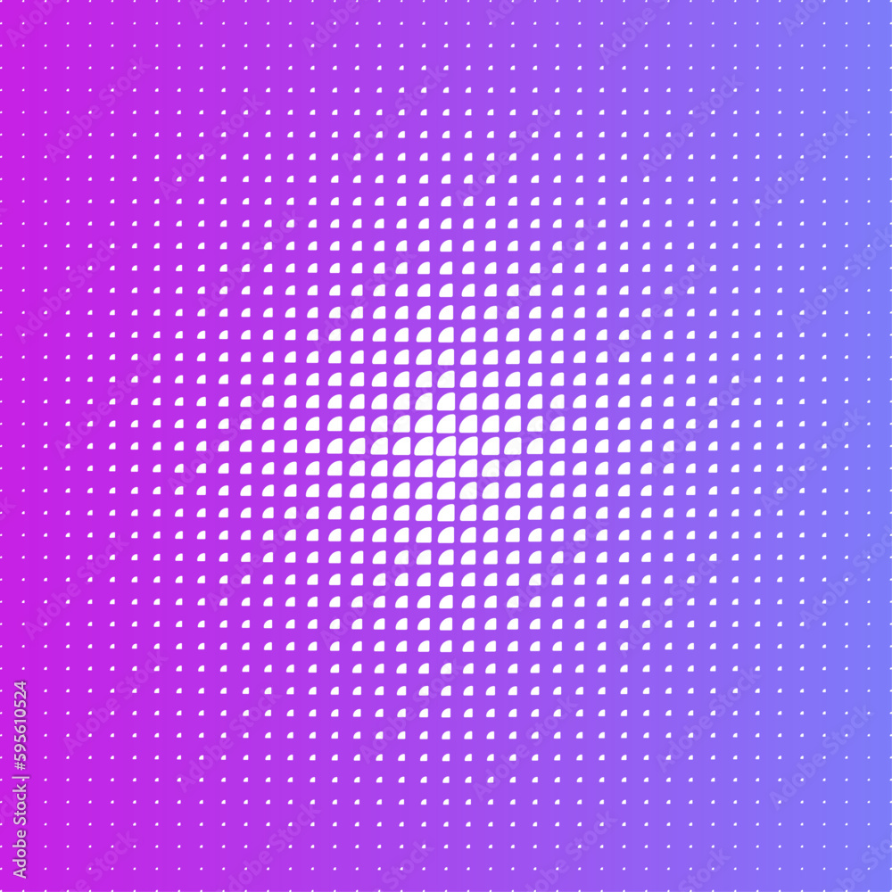Rounded doted shape white pattern on Blue and Pink Gradient for Professional Graphic Projects, Ideal for Background Design, Overlay Effect, and Decoration. Customizable, Modern, and seamless design