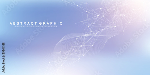 Global network background. Social network communication in the global business concept. Big data visualization. Internet technology. Vector illustration.