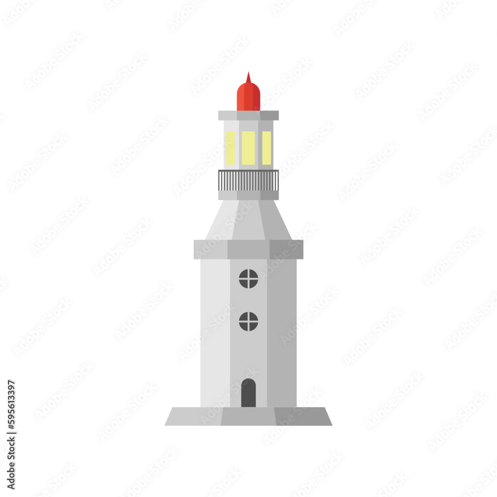 lighthouse flat design vector illustration lighthouse flat design vector illustration