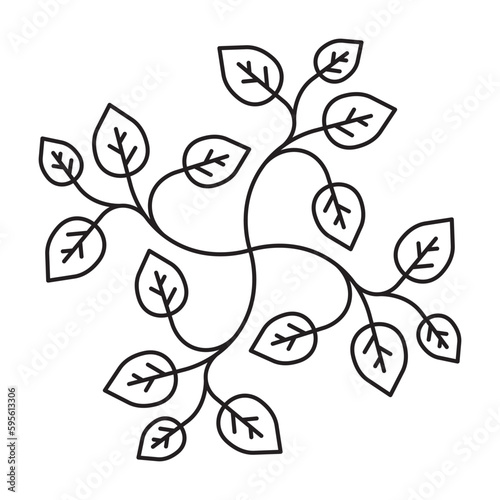 Leaf floral vector line icon. Leaf flat sign design. Leaf symbol isolated pictogram. UX UI icon of leave. Linear icon outline symbol