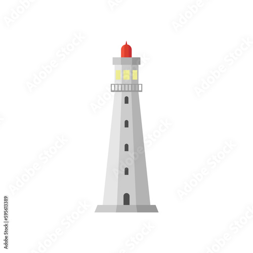 lighthouse flat design vector illustration