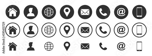 Set of Contact  and web icons.Vector