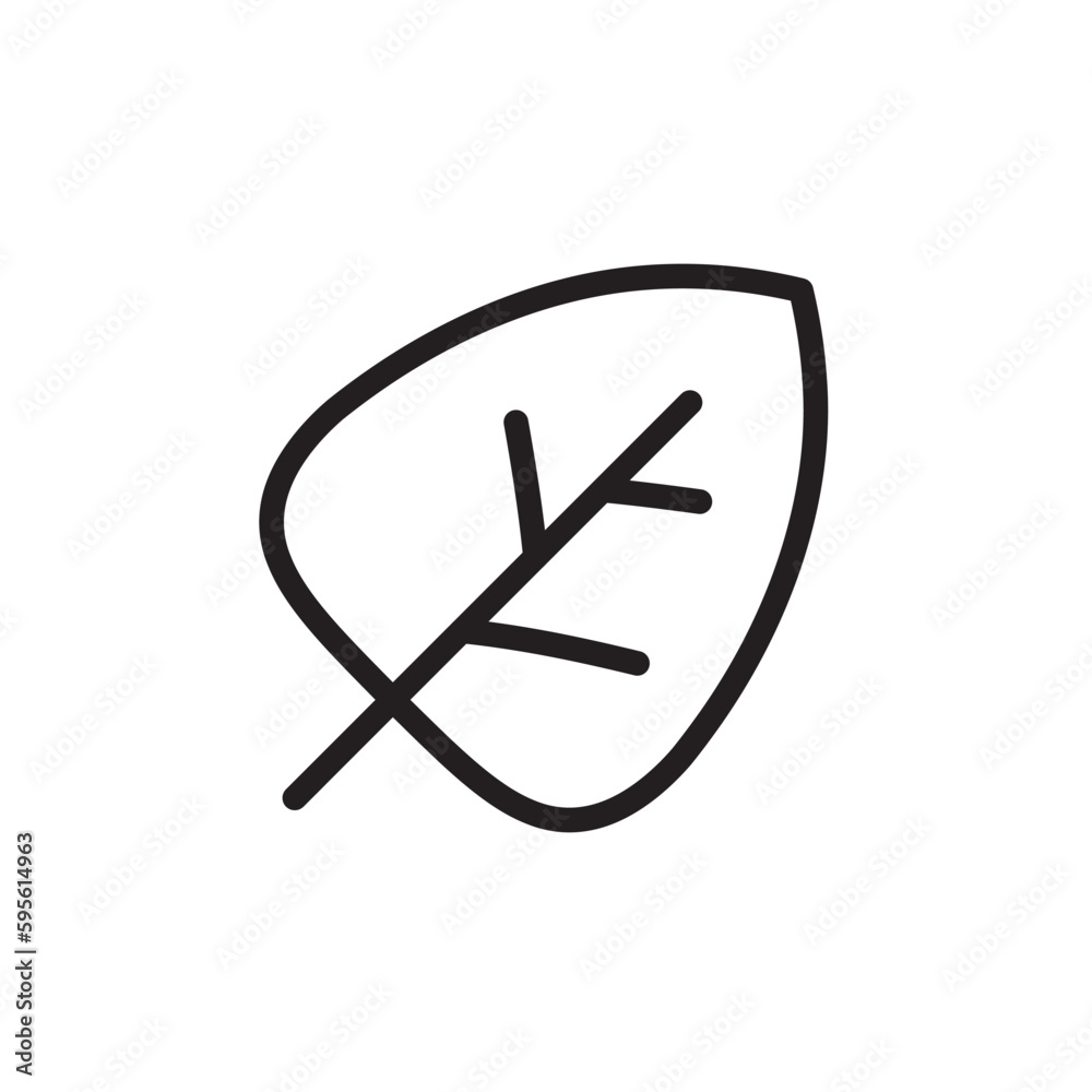 Leaf vector line icon. Leaf flat sign design. Leaf symbol isolated pictogram. UX UI icon of leave. Linear icon outline symbol Leaf vector line icon. Leaf flat sign design. Leaf symbol isolated pictogram. UX UI icon of leave. Linear icon outline symbol