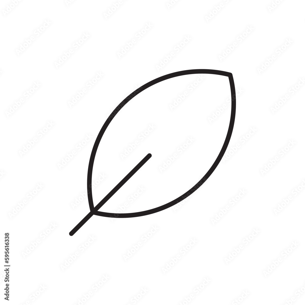 Leaf vector line icon. Leaf flat sign design. Leaf symbol isolated pictogram. UX UI icon of leave. Linear icon outline symbol Leaf vector line icon. Leaf flat sign design. Leaf symbol isolated pictogram. UX UI icon of leave. Linear icon outline symbol