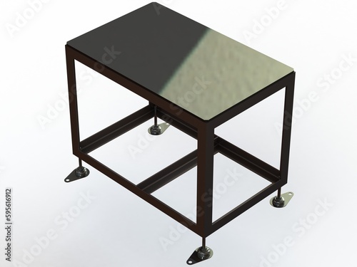 Angle Iron Table Frame 3D model