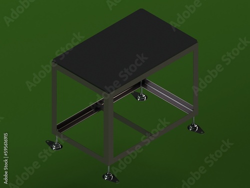 Angle Iron Table Frame 3D model photo